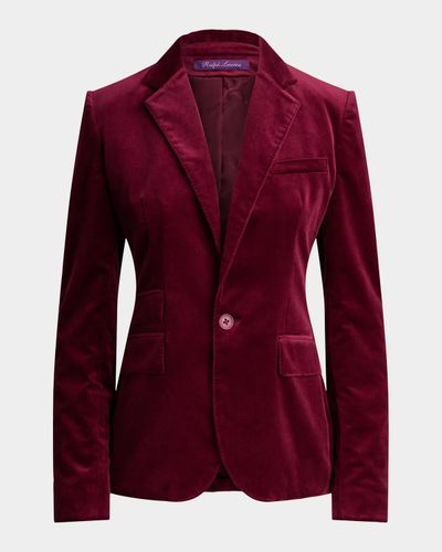 Ralph Lauren Collection Parker Stretch Velvet Jacket