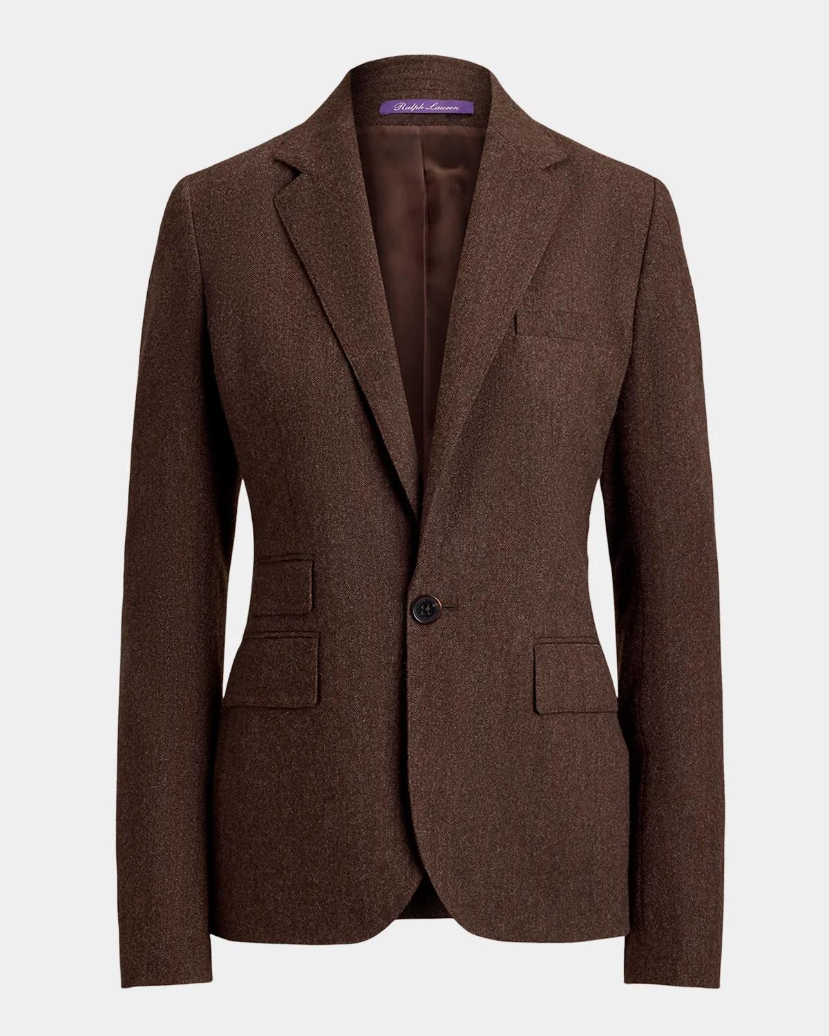 Ralph Lauren Collection Parker Striped Herringbone Jacket