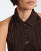 Ralph Lauren Collection Ralph Lauren Collection Cable-knit silk halterneck top - 3