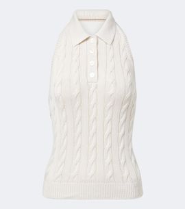 Ralph Lauren Collection Ralph Lauren Collection Cable-knit silk top