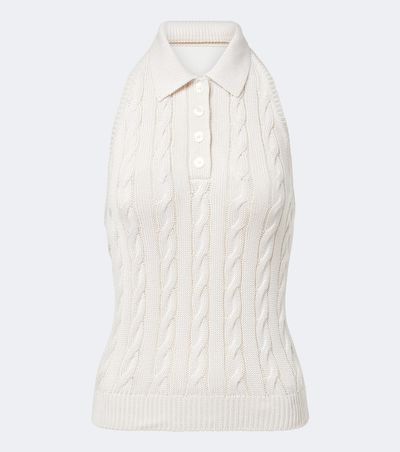 Ralph Lauren Collection Ralph Lauren Collection Cable-knit silk top
