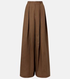 Ralph Lauren Collection Ralph Lauren Collection Greer linen, cashmere, and silk wide-leg pants