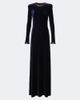 Ralph Lauren Collection Ralph Lauren Collection Nancie leather-trimmed velour gown - 1