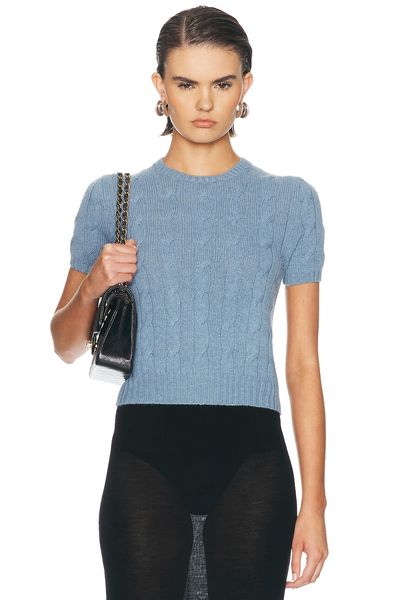 Ralph Lauren Collection Ralph Lauren Collection Short Sleeve Crewneck Sweater
