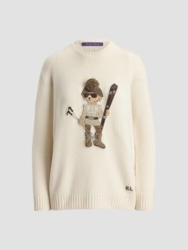 Ralph Lauren Collection Ralph Lauren Collection Women's Holiday Polo Bear Cashmere Sweater