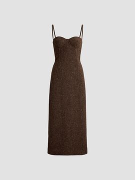 Ralph Lauren Collection Ralph Lauren Collection Women's Jocey Wool-Blend Donegal Tweed Day Dress