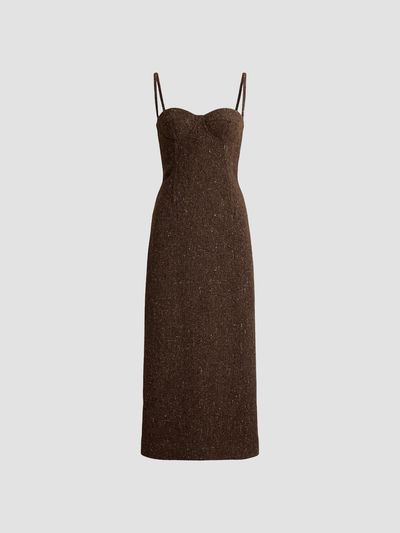 Ralph Lauren Collection Ralph Lauren Collection Women's Jocey Wool-Blend Donegal Tweed Day Dress
