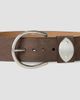 Ralph Lauren Collection Ralph Lauren Collection Women's Nubuck Pebbled Leather Wide Belt - 3