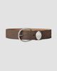 Ralph Lauren Collection Ralph Lauren Collection Women's Nubuck Pebbled Leather Wide Belt - 4