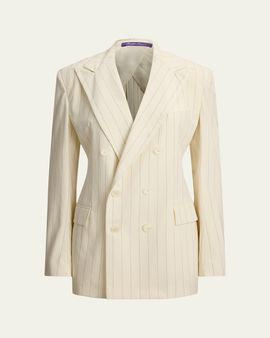 Ralph Lauren Collection Ramona Striped Wool Jacket