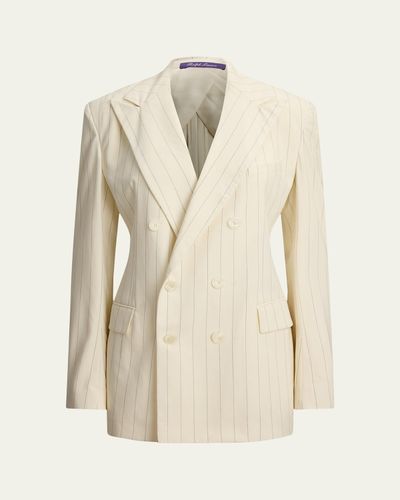 Ralph Lauren Collection Ramona Striped Wool Jacket