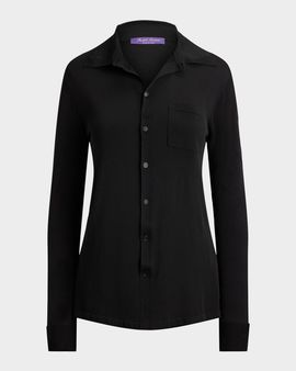 Ralph Lauren Collection Slim Fit Sheer Button-Down Shirt