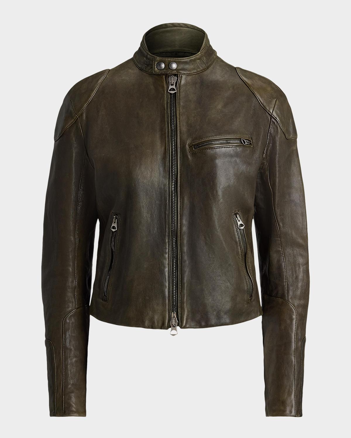Ralph Lauren Collection Soft Leather Moto Jacket