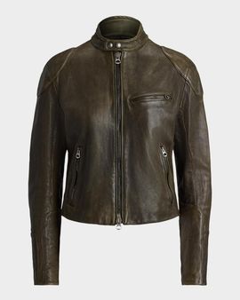 Ralph Lauren Collection Soft Leather Moto Jacket
