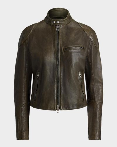Ralph Lauren Collection Soft Leather Moto Jacket