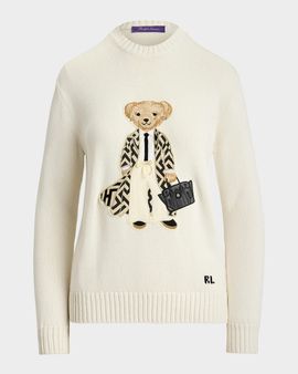 Ralph Lauren Collection Spring Polo Bear Silk Sweater