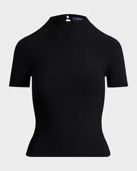 Ralph Lauren Collection Stretch Short-Sleeve Sweater