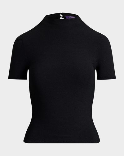 Ralph Lauren Collection Stretch Short-Sleeve Sweater