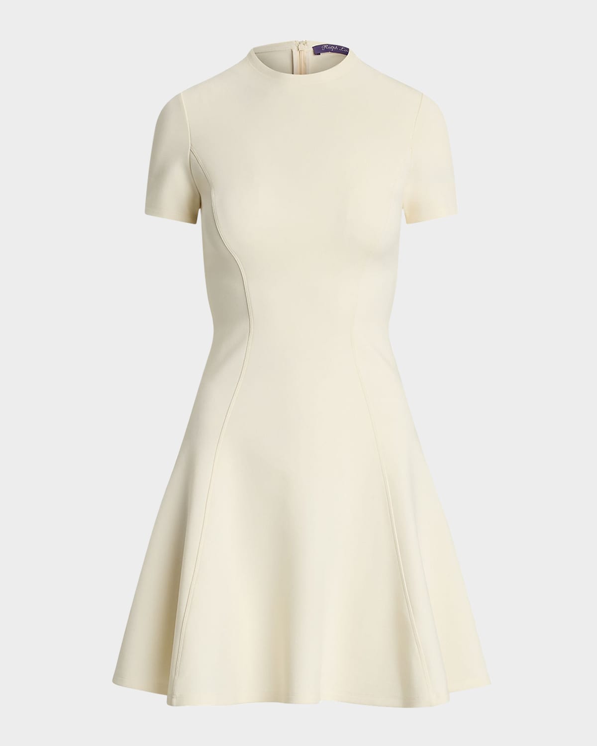 Ralph Lauren Collection Structured Jersey Knit Flare Dress