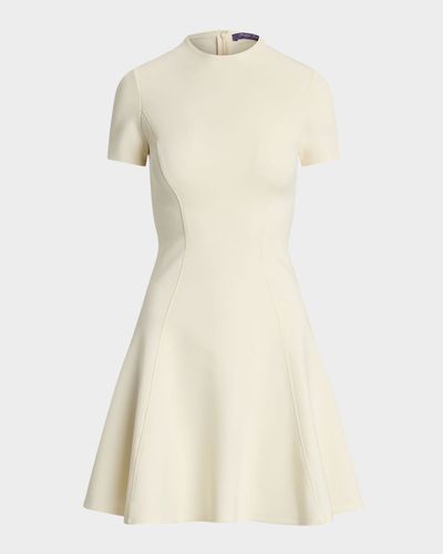 Ralph Lauren Collection Structured Jersey Knit Flare Dress