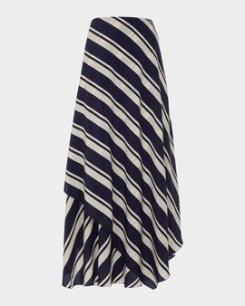 Ralph Lauren Collection Tilda Striped Crepe De Chine Maxi Skirt