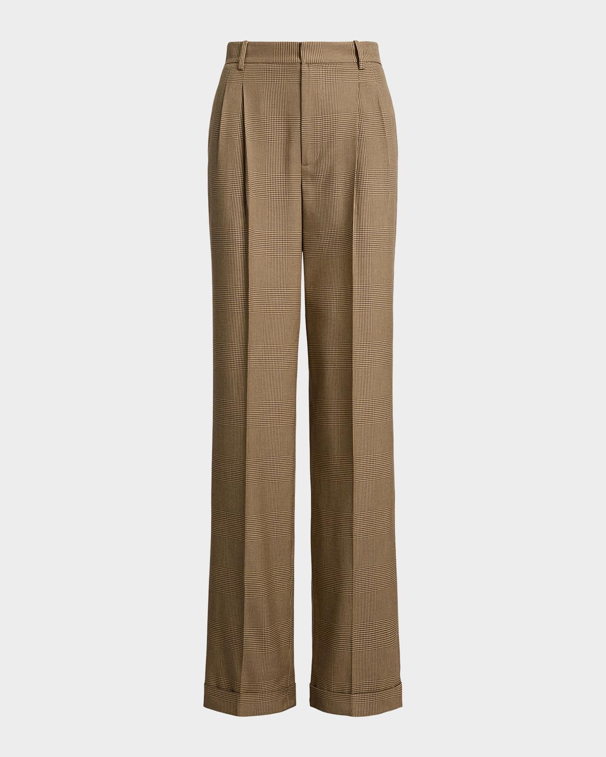 Ralph Lauren Collection Timothy Glen Plaid Silk Pants