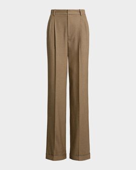 Ralph Lauren Collection Timothy Glen Plaid Silk Pants