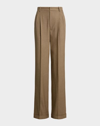 Ralph Lauren Collection Timothy Glen Plaid Silk Pants