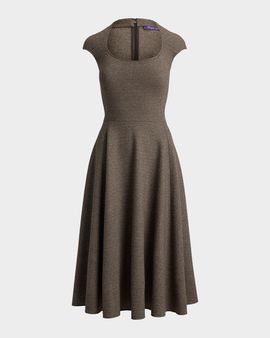 Ralph Lauren Collection Twill Jersey Midi Dress