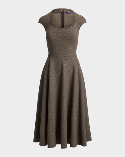 Ralph Lauren Collection Twill Jersey Midi Dress