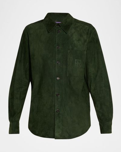 Ralph Lauren Collection Tyler Lamb-Suede Shirt