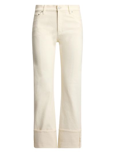 Ralph Lauren Collection Women's Adderley Cuffed Mid-Rise Slim-Fit Jeans