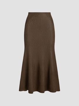 Ralph Lauren Collection Women's Adrianna Foiled Rib-Knit Sweater Skirt