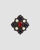 Ralph Lauren Collection Women's Antiqued Pearl & Stone Flat Brooch - 4