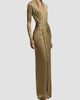 Ralph Lauren Collection Women's Ashten Metallic Jersey Evening Dress - 4
