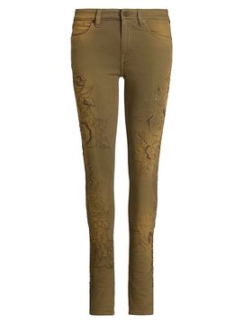 Ralph Lauren Collection Women's Barrett Embroidered Skinny Jeans