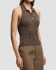Ralph Lauren Collection Women's Cable-Knit Halter Polo Sweater - 3