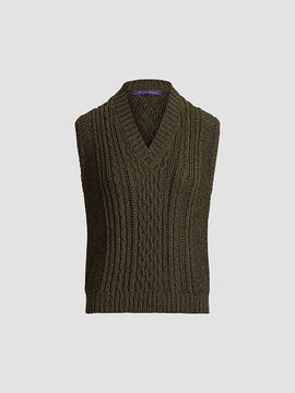 Ralph Lauren Collection Women's Cable-Knit Silk-Cashmere Sweater Vest