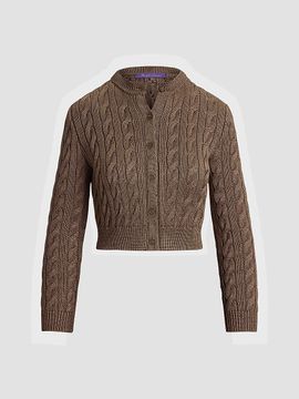 Ralph Lauren Collection Women's Cable-Knit Stretch Silk Sweater