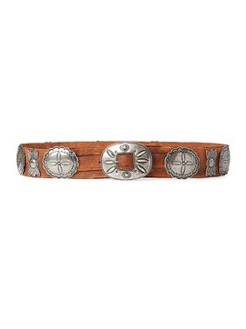 Ralph Lauren Collection Women's Casted Concho Leather Belt