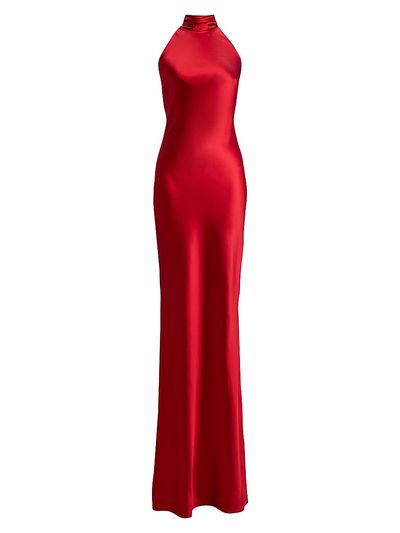 Ralph Lauren Collection Women's Chilton Stretch-Satin Halter Gown