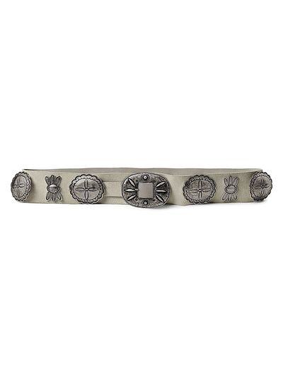 Ralph Lauren Collection Women's Concho Suede Belt
