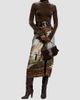 Ralph Lauren Collection Women's Debbie Silk Scenic Midi Skirt - 2