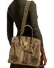 Ralph Lauren Collection Women's Extra-Soft Ricky 33 Calf Hair & Foiled Leather Top Handle Bag - 3