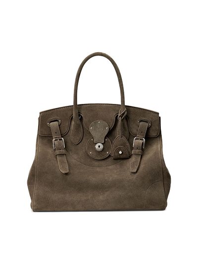 Ralph Lauren Collection Women's Extra-Soft Ricky 33 Suede Top Handle Bag