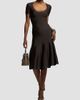 Ralph Lauren Collection Women's Gwenn Sheer-Trim Sweater Day Dress - 2