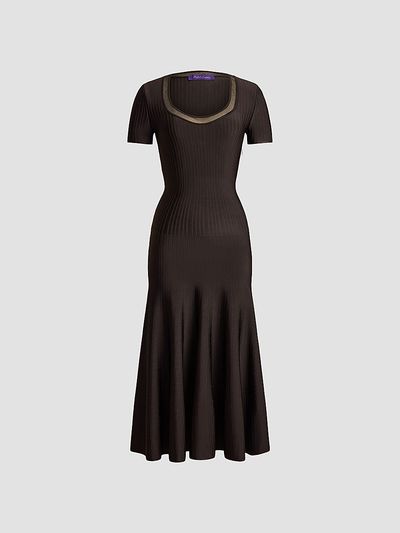 Ralph Lauren Collection Women's Gwenn Sheer-Trim Sweaterdress