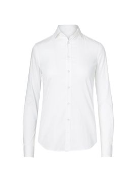 Ralph Lauren Collection Women's Iconic Style Charmain Stretch Sateen Shirt