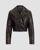 Ralph Lauren Collection Women's Jaxson Croc-Embossed Leather Moto Jacket - 1