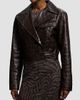 Ralph Lauren Collection Women's Jaxson Croc-Embossed Leather Moto Jacket - 3